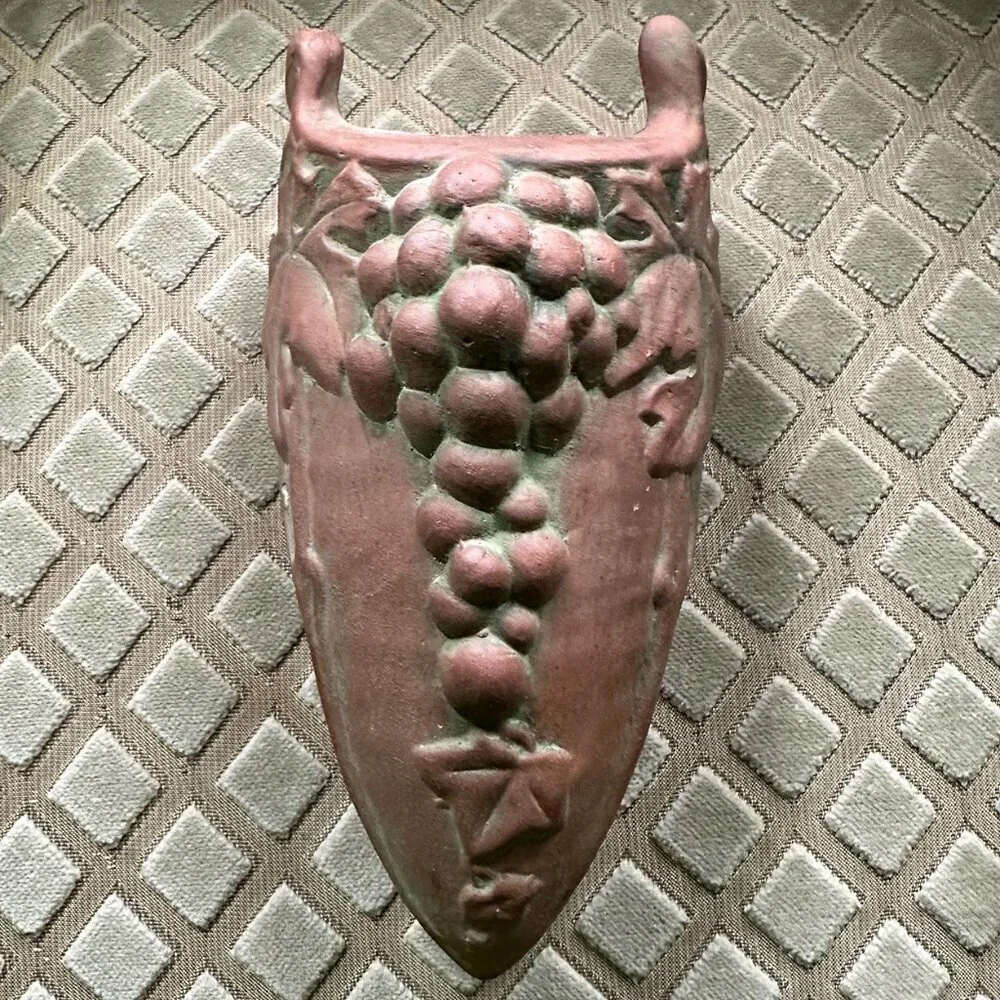 Vintage Pocket Vase with Grape Pattern